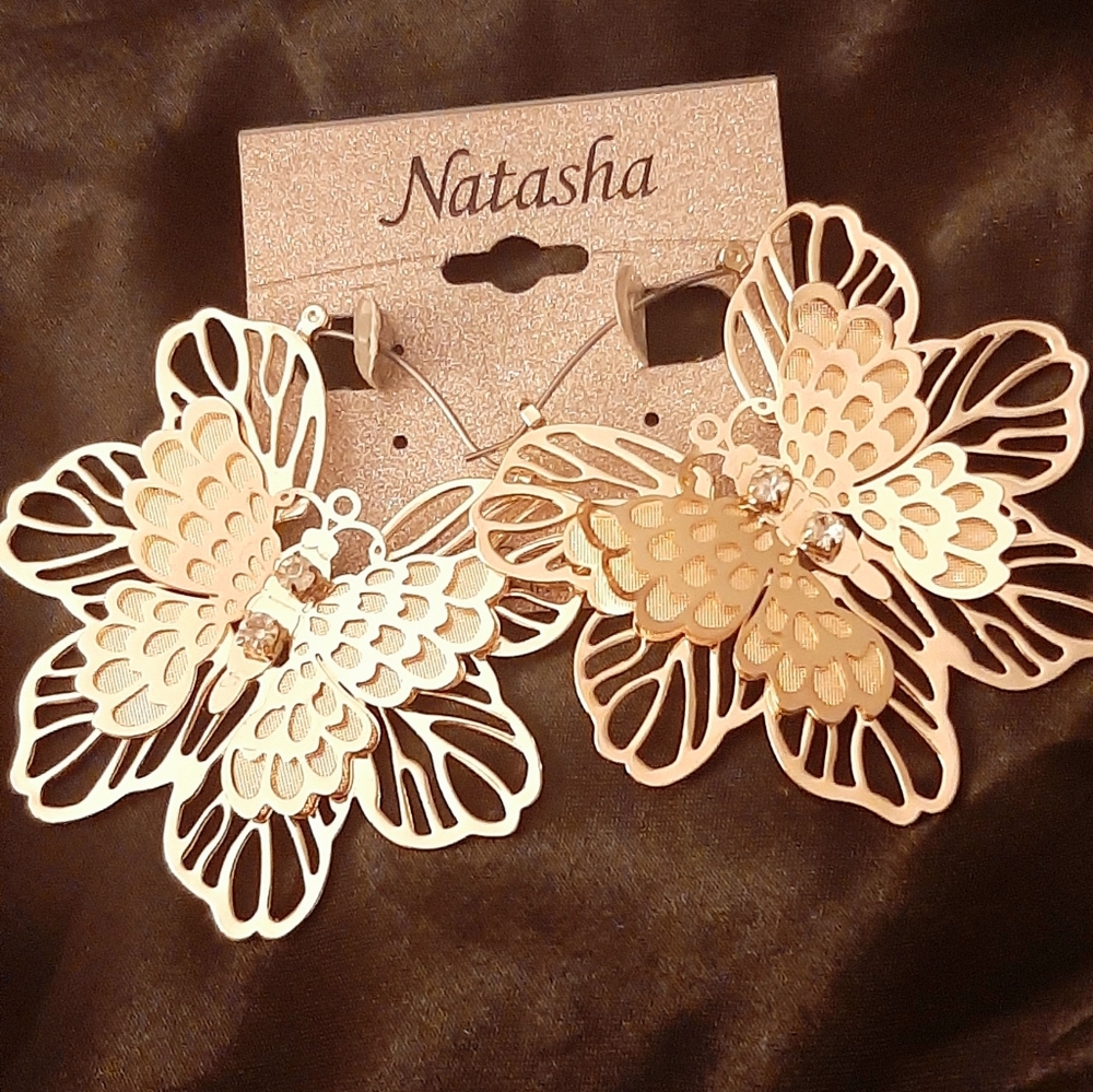 Gold Butterfly Earrings